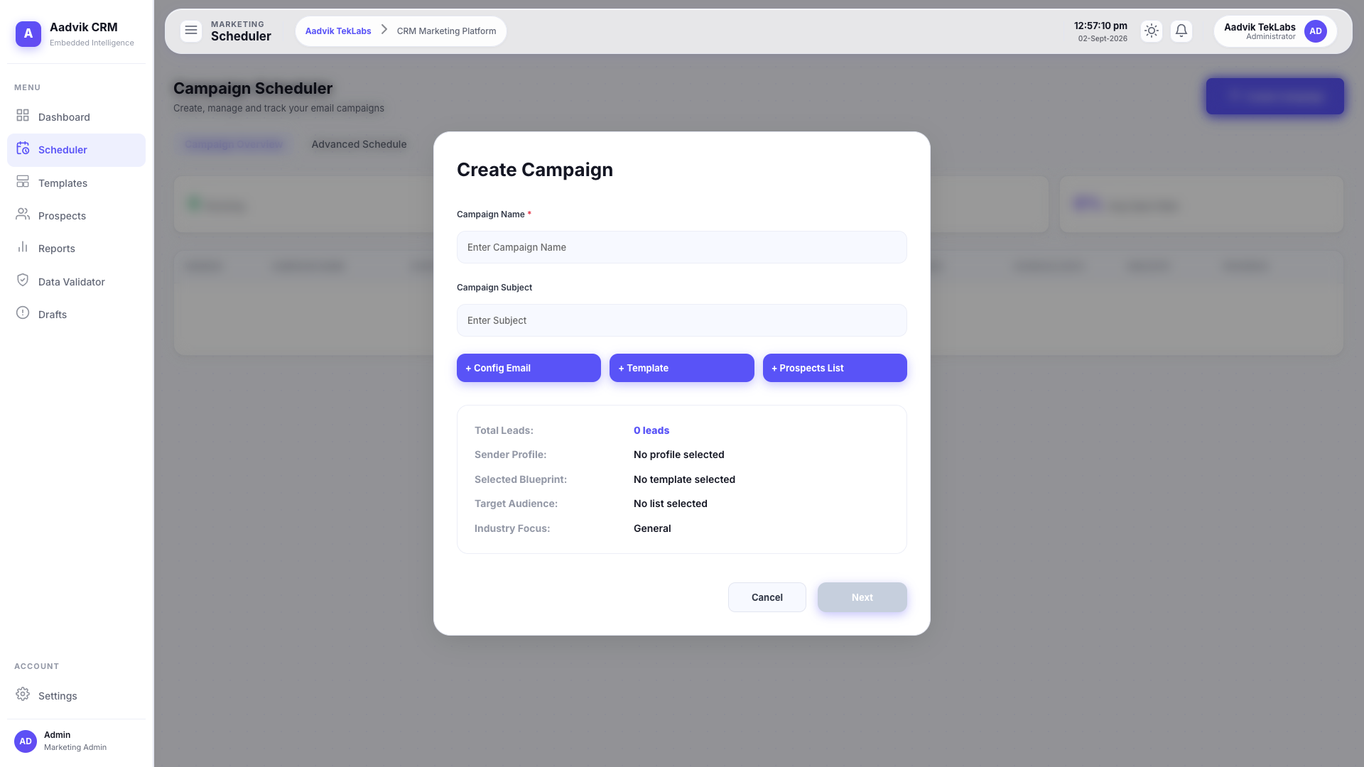 Campaign Scheduler & Sequence Generator