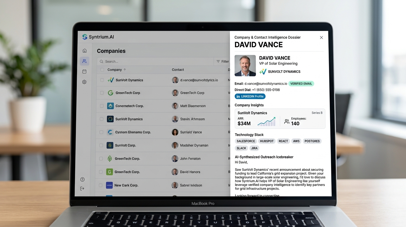 Executive Contact Dossier & Tech Stack
